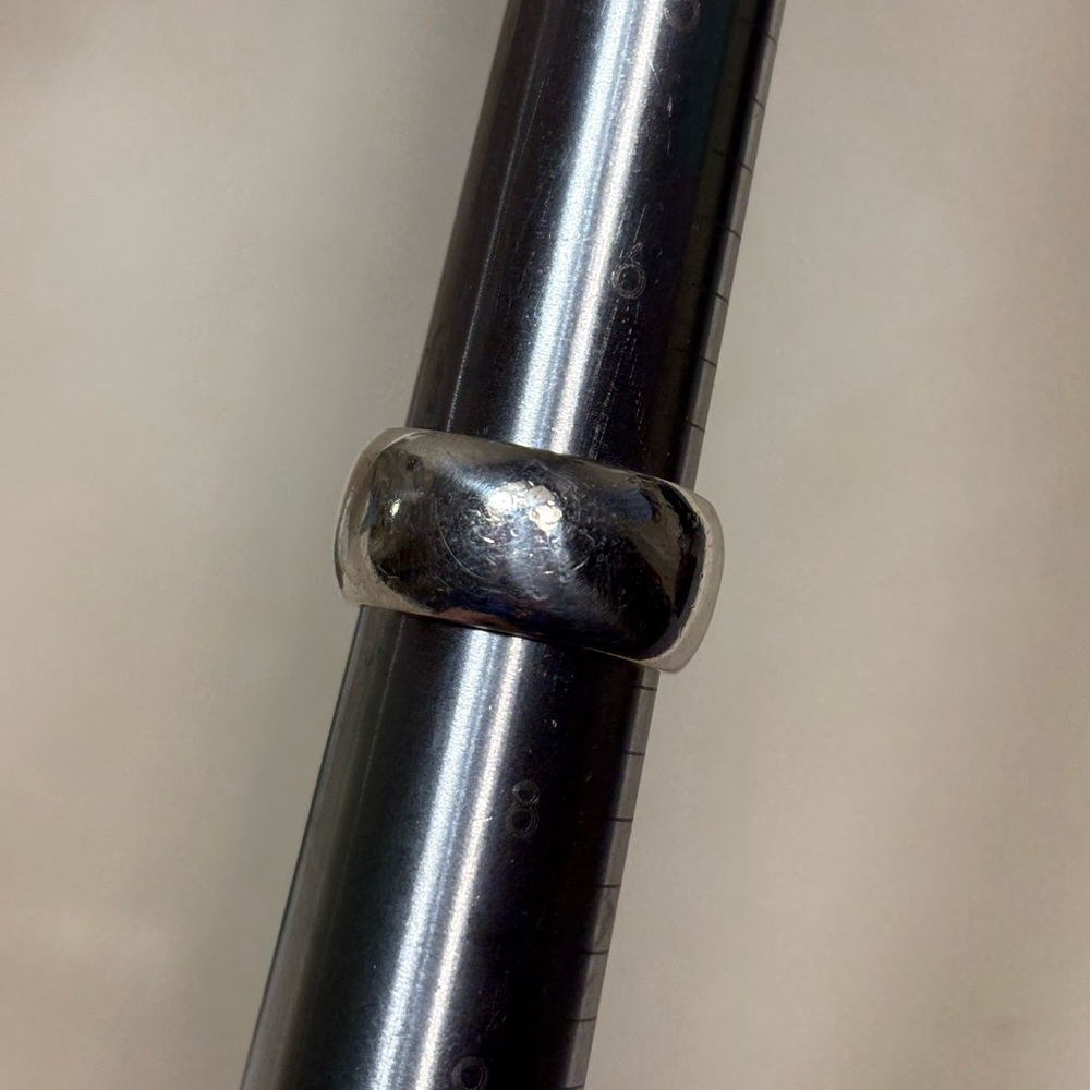 Sterling Silver Thick Heavy Cigar Band Ring - Picture 8 of 8